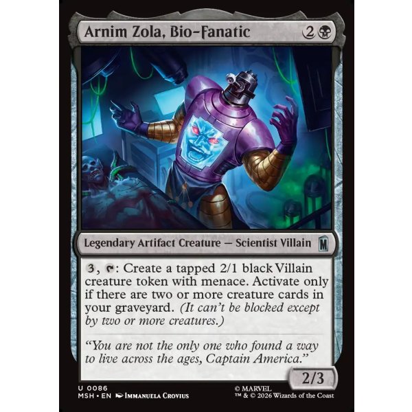 画像2: 狂気の生物化学者、アーニム・ゾラ/Arnim Zola, Bio-Fanatic (2)